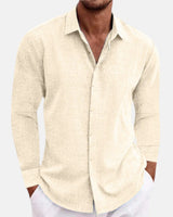 Giancarlo™ | Klassisches Leinenhemd in Beige