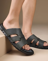 Richie - Modische Herren-Sommersandalen in Grün