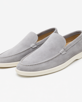 Lynor - Samtige Slipper in Grau