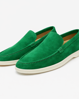 Lynor - Samtige Slipper in Grün
