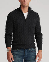 Herren-Pullover mit Rundhalsausschnitt - ACKLEY in Schwarz