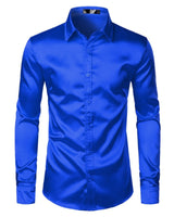 Ethan - Herrenhemd mit Knöpfen in Blau
