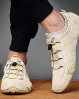 Silas - Sneaker mit elastischem Verschluss in Beige