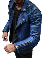 Die stylische und einzigartige Lederjacke - JACK in Blau