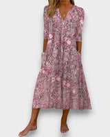 Rosella - Leichtes Printkleid in Rosa