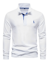 Antoine - Langärmeliges Herren-Poloshirt für den Alltag in Weiß