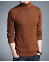 Herren-Rollkragenpullover - KORELIN in Kaffee