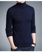Herren-Rollkragenpullover - KORELIN in Marineblau