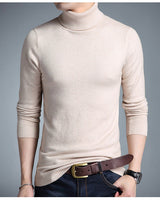 Herren-Rollkragenpullover - KORELIN in Beige