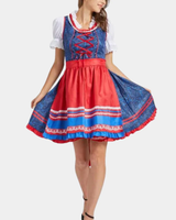Hannah | Damen Blaues Dirndl Oktoberfest Kleid in Blau