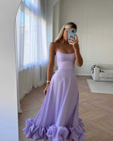Heather ärmelloses ausgestelltes Midi-Ballkleid in Lila