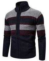 Gestreiftes Herren-Pullover  - CLOVIS in marineblau