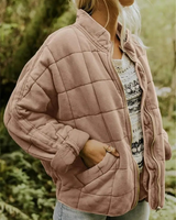 Oversized Gefütterte Übergangsjacke - Eliza in Khaki
