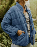 Oversized Gefütterte Übergangsjacke - Eliza in Dunkelblau