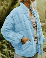 Oversized Gefütterte Übergangsjacke - Eliza in Hellblau