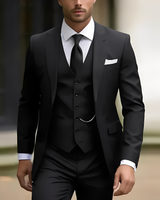 Abenner - Eleganter dreiteiliger Anzug in Schwarz
