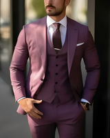 Abenner - Eleganter dreiteiliger Anzug in Violett