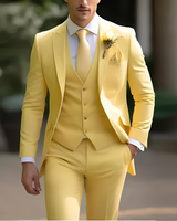 Abenner - Eleganter dreiteiliger Anzug in Gelb