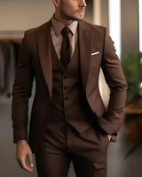 Abenner - Eleganter dreiteiliger Anzug in Braun