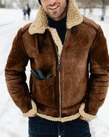 Herren-Jacke Im Lammfell-Stil - Thies in Braun