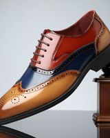 Herren Wingtip Brogue Schnürschuhe - Noel in Braun