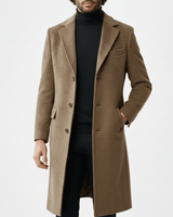 Herrenmantel Mit Knopfleiste - Ramon in Beige