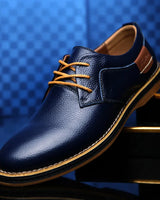 Herrenschuh Mit Flachem Absatz - Devin in Blau