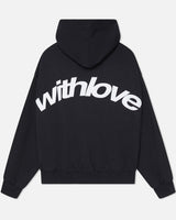 Unisex Pullover Hoodie Regular Fit mit langen Ärmeln in Schwarz