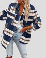 Hüftlanges Hemdjacke - Michelle in Blau