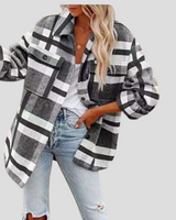 Hüftlanges Hemdjacke - Michelle in Grau