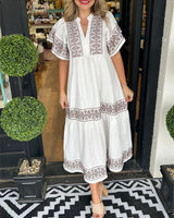 Hanna - Elegantes Boho-Kleid in Weiß (Fast ausverkauft)