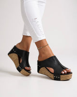 Cora | Leicht Atmungsaktiv Sandalen in Schwarz