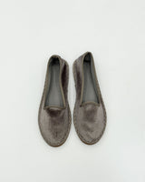 Fri | Damen Friulanische Samt-Schuhe – Weiche Samt Hausschuhe in Taupe