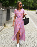 Leanne - Elegantes Kleid mit Bauchbedeckung in Helllila