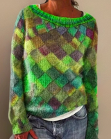 Ilse | Damen Freizeit Oversize Pullover in Grün