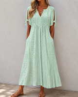 Siena - Luftiges Boho-Sommerkleid in Grün