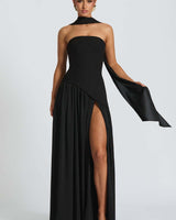 Iris - Velicius Maxi Kleid in Schwarz