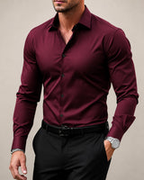 Gibbs - Formelles Slim Fit Hemd in Rot