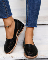Tegan - Modische Sandalen mit Muster in Schwarz