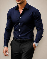 Gibbs - Formelles Slim Fit Hemd in Blau