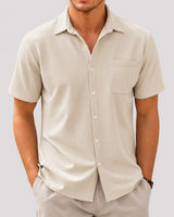 Freddy - Lässiges Kurzarmhemd in Khaki