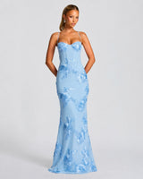 Norma - Stilvolles Maxikleid mit Blumenprint in Blau