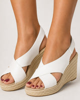 Iona - Lässige Keilsandalen in Weiß