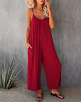 Mahdi - Gemütlicher Jumpsuit mit Taschen in Rot