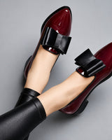 Rachel - Elegante Schuhe mit Schleife in Rot