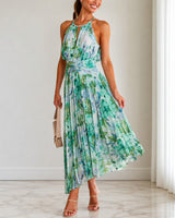 Emaan - Stilvolles Blumen-Maxi-Kleid in Grün