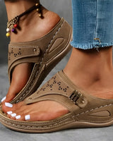 Marcel - Stilvolle Keilsandalen in Braun