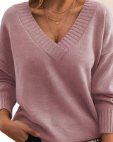 Mollie - Luftiger Damenpullover mit entspanntem Design in Rosa