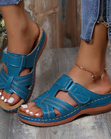 Elouise - Bequeme Sandalen mit verstellbaren Riemen in Blau