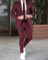 Zion - Formeller Slim Fit Anzug in Rot